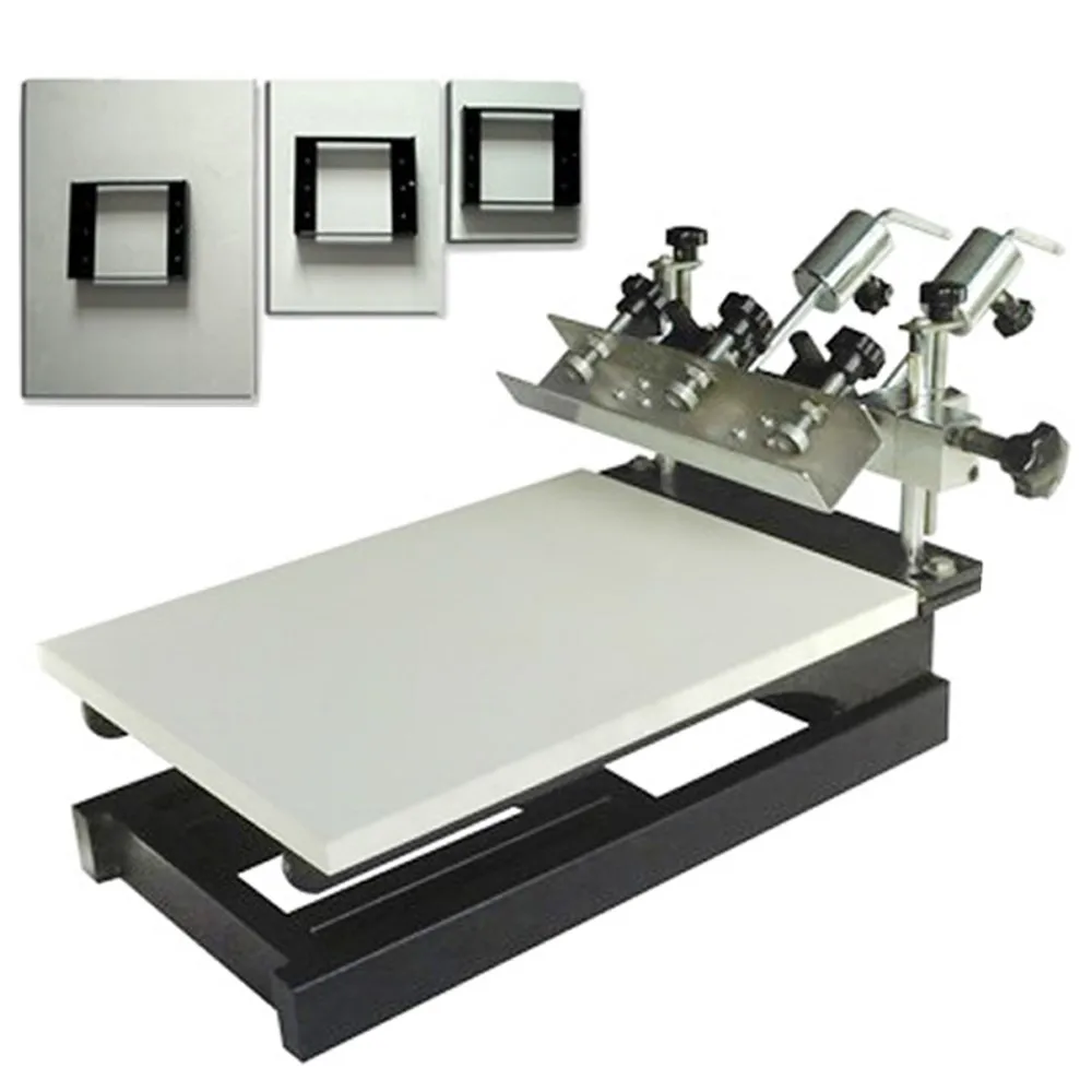 1 color 1 sttion  flat surface  silk screen printing machine Micro-Adjustable Screen Printing Machine