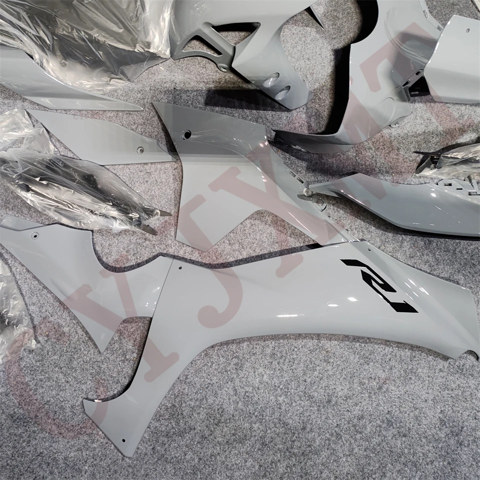 ABS حقن دراجة نارية الهدايا المجمعة لياماها YZF R1 YZF-R1 2020-2024 كامل البلاستيك Fairings YZFR1 20-24 الأبيض هيكل السيارة الإسكان