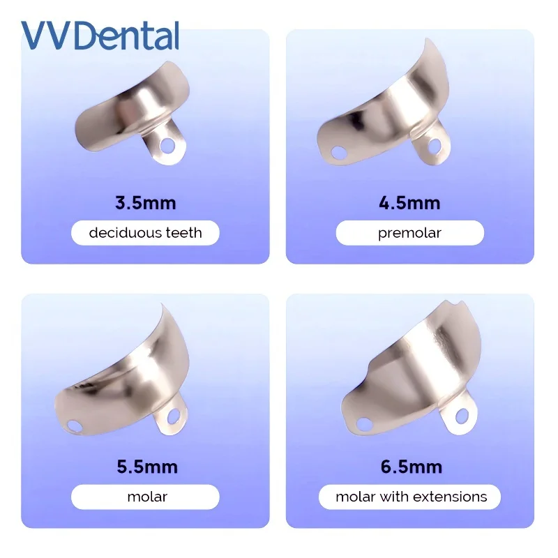 50 قطعة/صندوق، قطع على شكل حبوب الأسنان، ترميم بين القرب، فتحات/فتحات MOD من الدرجة الثانية، حشوة الأملام الراتنج/الفضة المساعدة