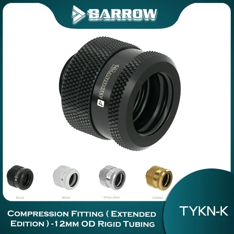 Barrow Hard Tube Fitting Metal Connector,G1/4'' Computer Accesspries Fitting Use for Rigid Tube TYKN-K12/14/16mm