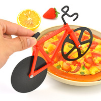 1PC Creative Bicycle Pizza Knife Roller Pizza Knife Double Wheel Pizza Knife Split Pizza Knife Pie Cutter Kitchen Tool
