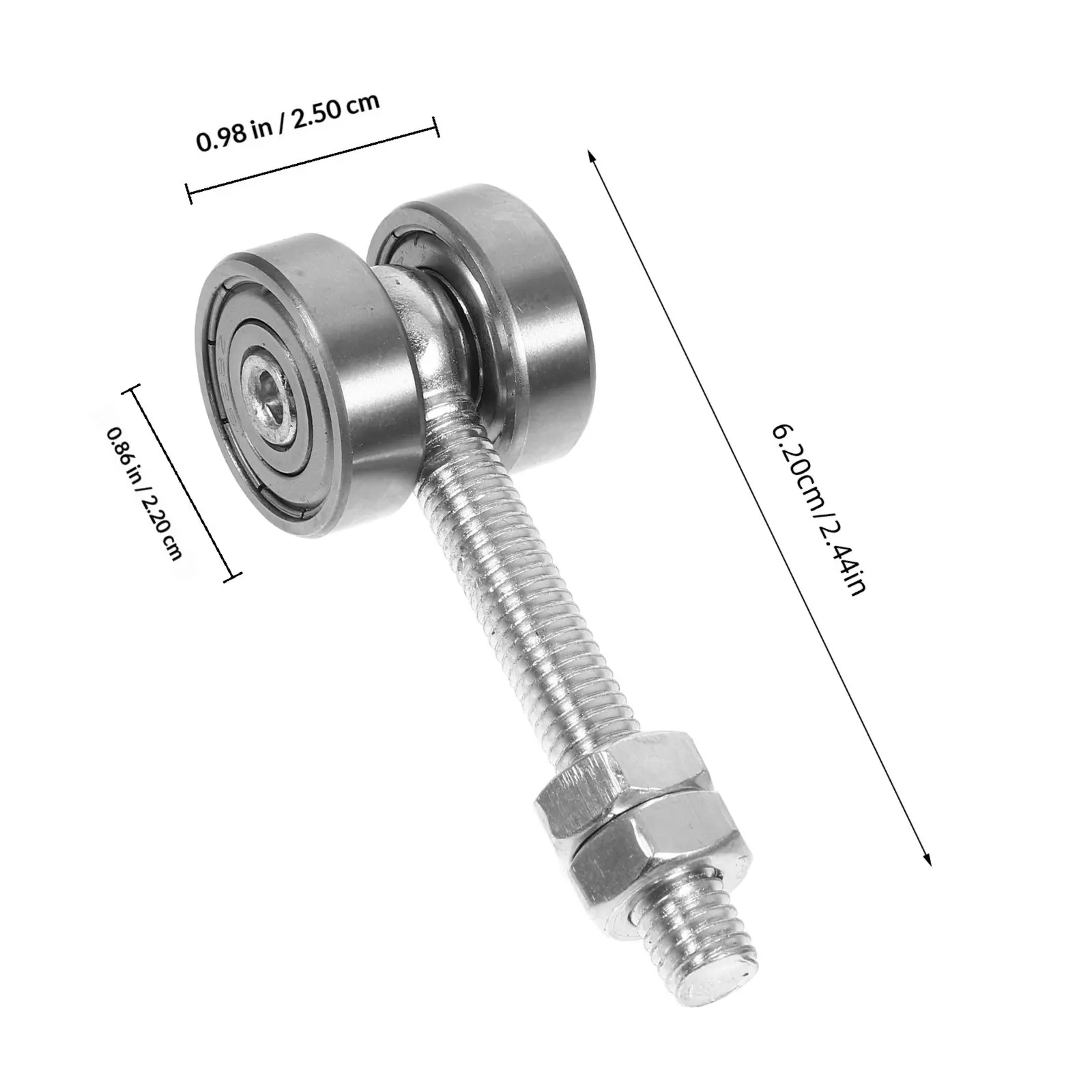 2 Wheel Trolley Assembly Heavy Duty Sliding Door Roller Double Bearings C30 Screw Hole 50KG Capacity Steel Material Wear view 4