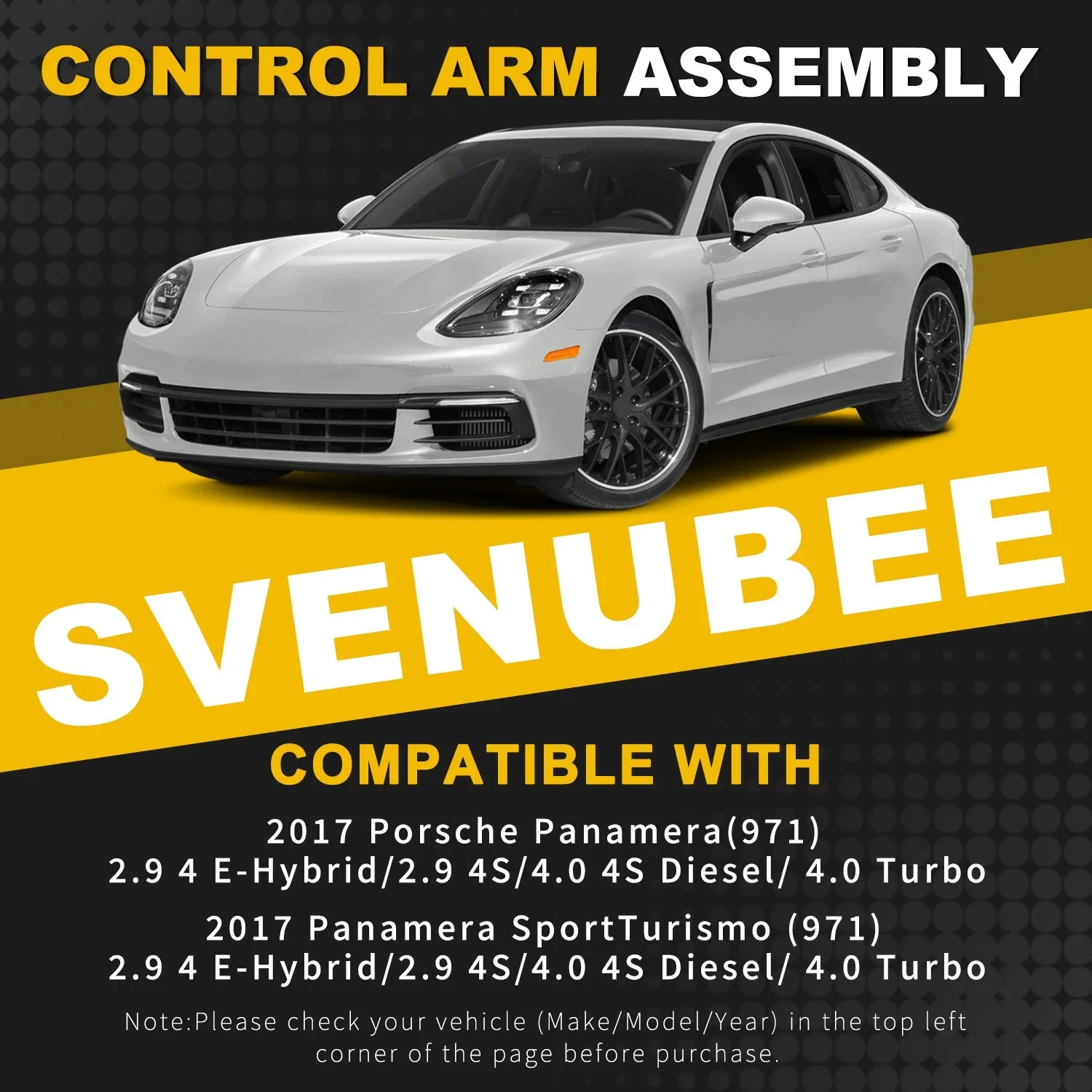 Svenubee 2PCS Front Upper Control Arm With Ball Joint Suspension Kit Compatible With 2017-2023 Porsche Panamera(971) 971407021B