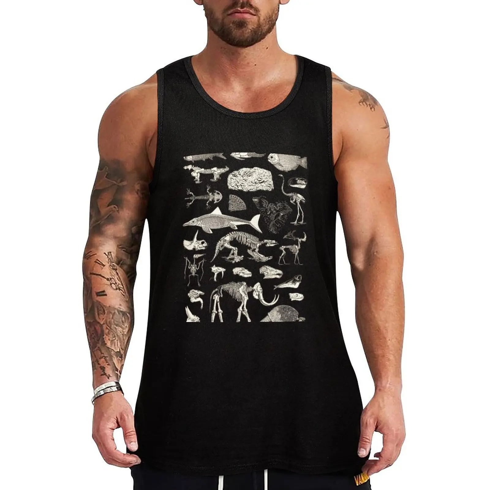 Paleontology Illustration Tank Top men clothes man vest muscle t-shirt anime