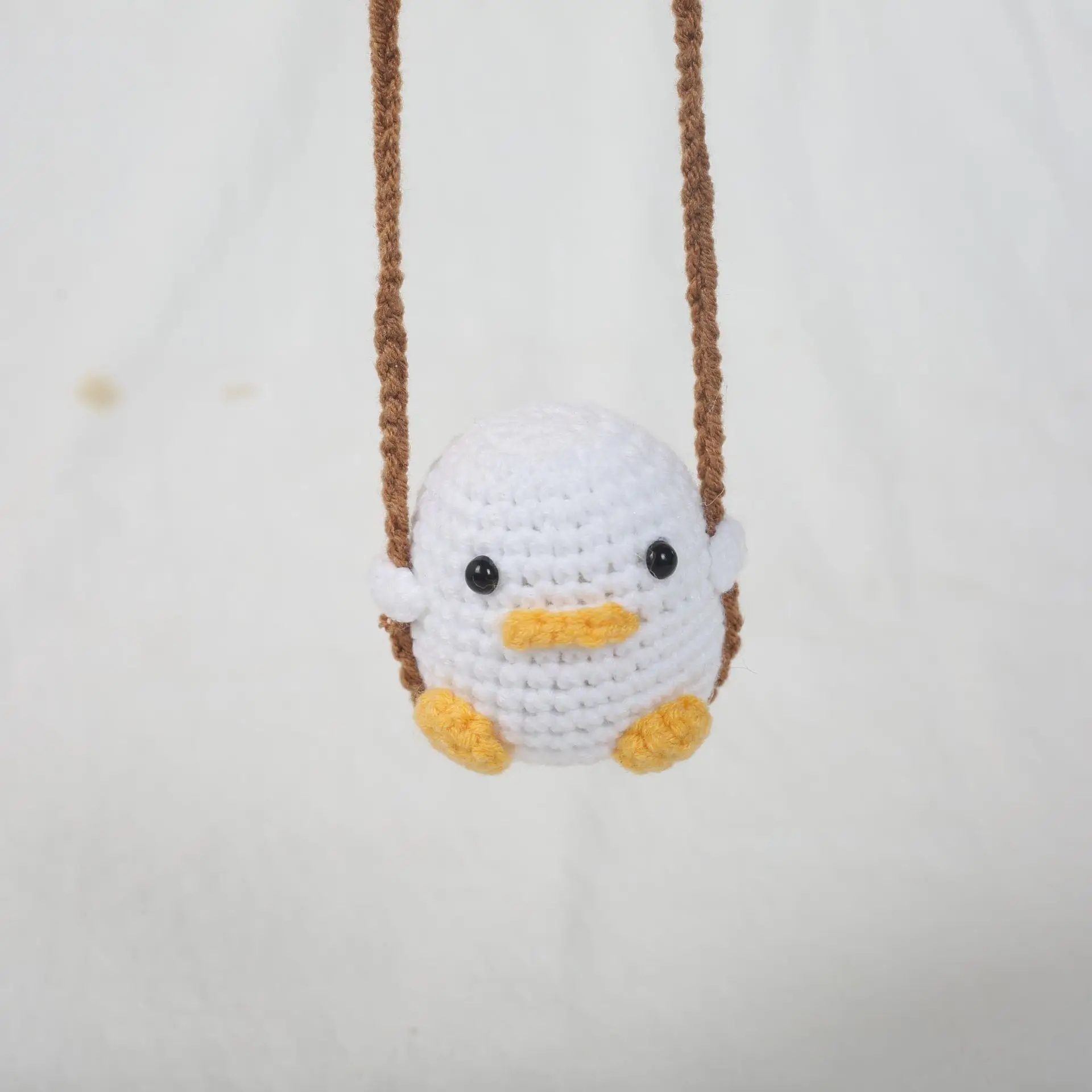 New Creative Handmade Knitted Hanging Decorations Cute Cartoon Penguin Duckling Animal Dolls Car Charms Birthday Gift Ornaments