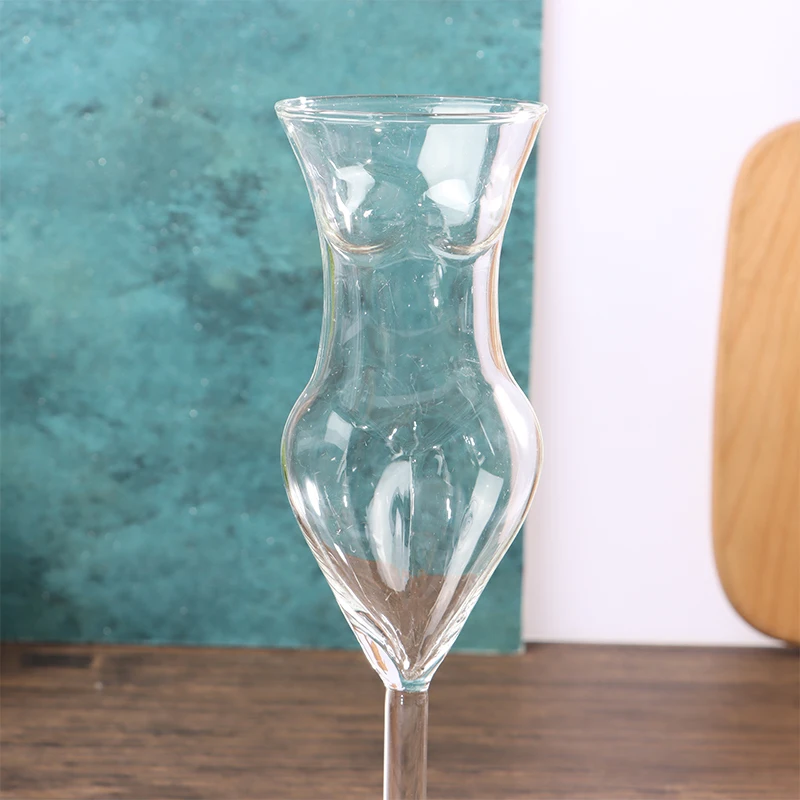 Creative Cocktail Glass Girl Body Shape Glass Cup Glass Wine Goblet Glass Champagne Borosilicate Beauty Goblet Cup