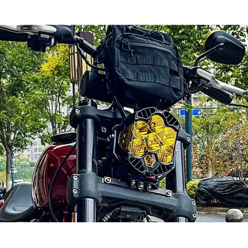 Baja LP6 Arnés de cableado y soporte de faros de luz suave para motocicletas HD Softail Fat Bob de 18 y posteriores, perfecto