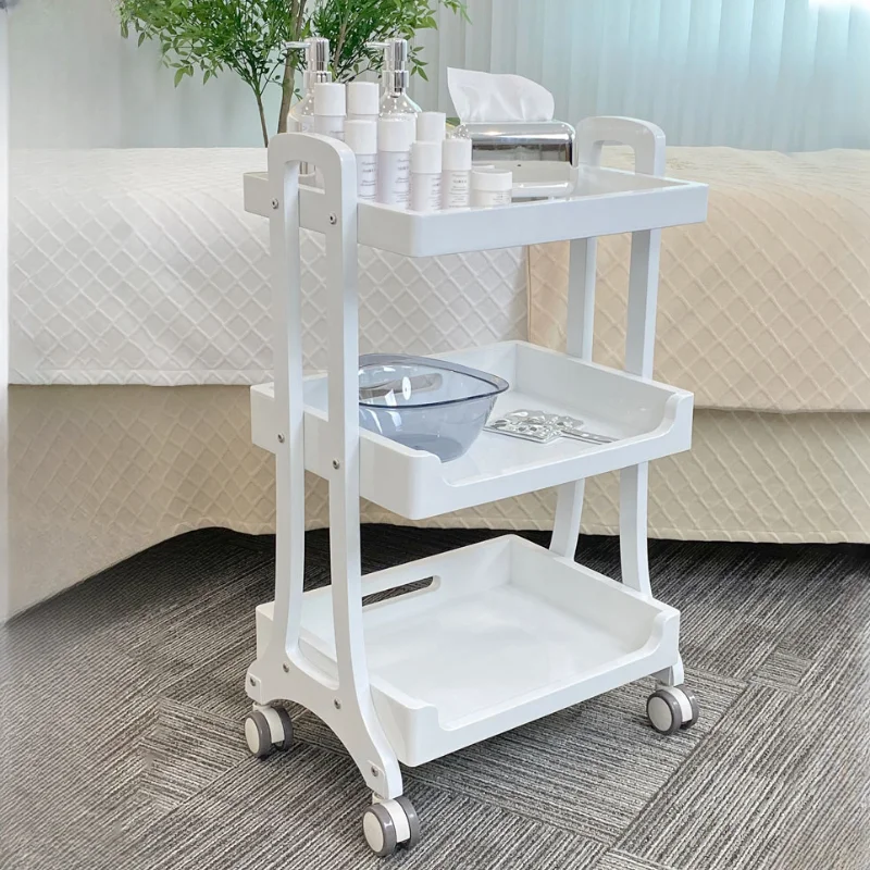 

Furniture Business Manicure Cart Machine Trolly Beauty Salon Tray Moving Hair Trolley Barber Mini Carro De Estetica Con Ruedas