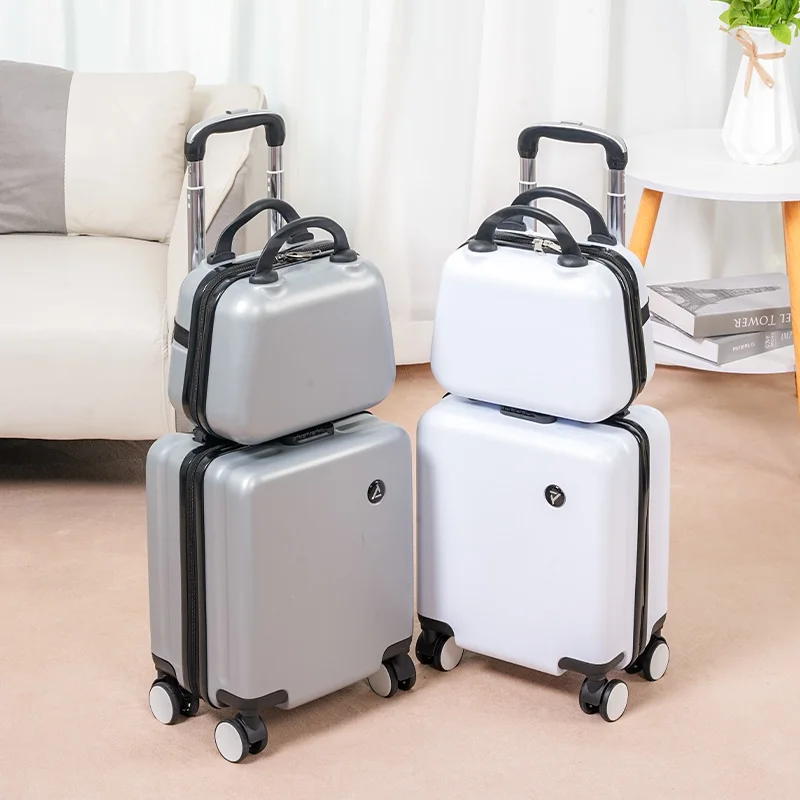 

Маленький 4-дюймовый чемодан для ручной клади с ручкой, дорожная сумка, неисправный материал из АБС-пластика, ПК, универсальная застежка-молния