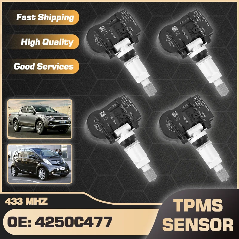 

4250C477 For Fiat Fullback 2016-2022 Peugeot ION 2014-2018 TPMS Tire Pressure Monitor Sensor 1612477080 433 MHz TPMS Sensor