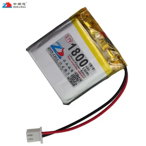 In 1800mAh 853838 3.7V lithium polymer battery 804040 story machine monitoring mobile speakers Rechargeable Li-ion Cell