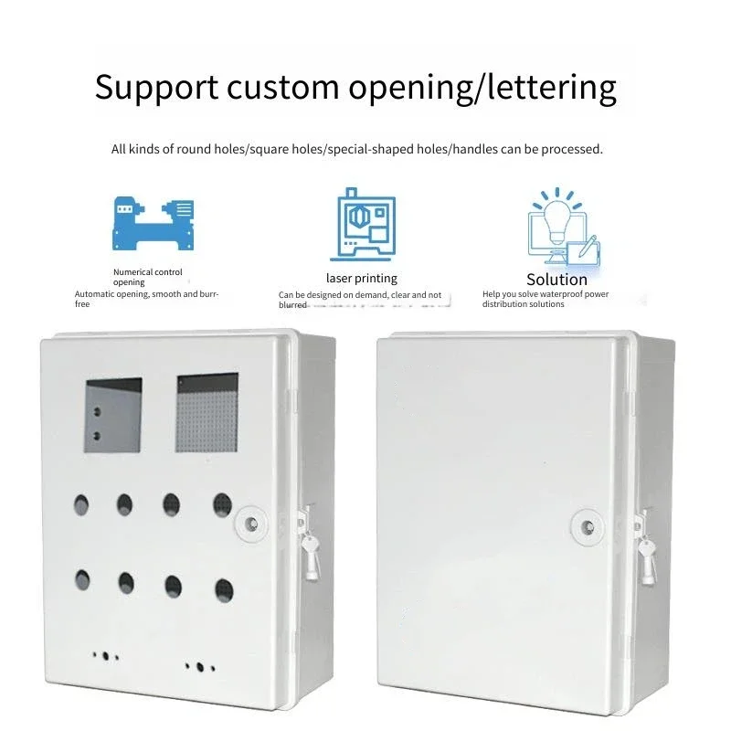 Outdoor Waterproof ABS Plastic Electrical Junction Box Lockable - Distribution Control Cabinet Instrument Box for Secure Wiring