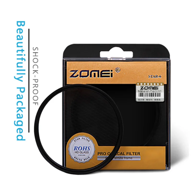 Zomei ستار تصفية 52 55 58 62 67 72 77 82 مللي متر ستار تأثير وميض لكانون نيكون سوني كاميرا عدسة خط تصفية 4 6 8 شعاع تصفية