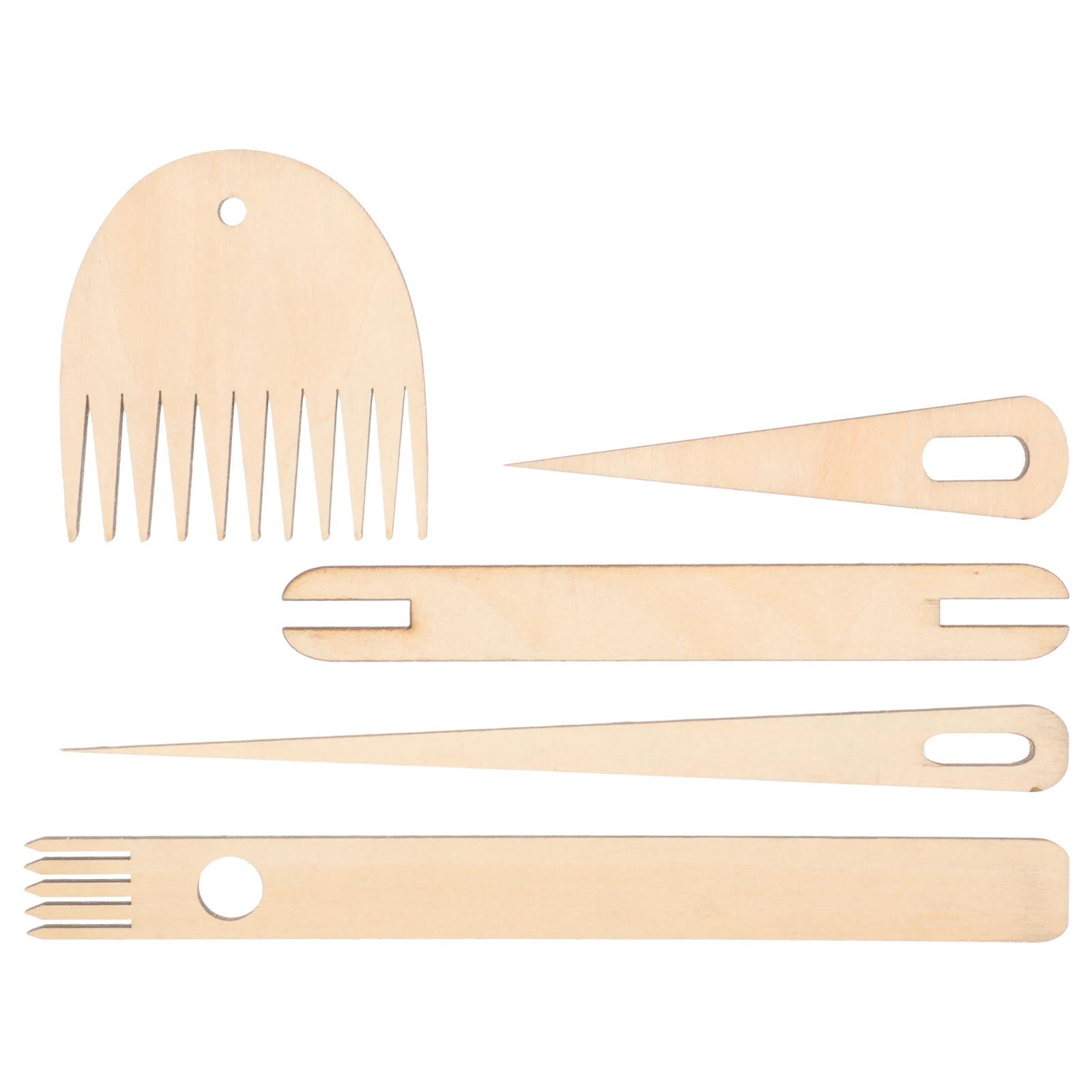 

1 set Wooden H Stick Set Big Eye Knitting Needles Weaving Shuttles DIY Crafts Tools Tapestry Making Tool Weaving Supplies