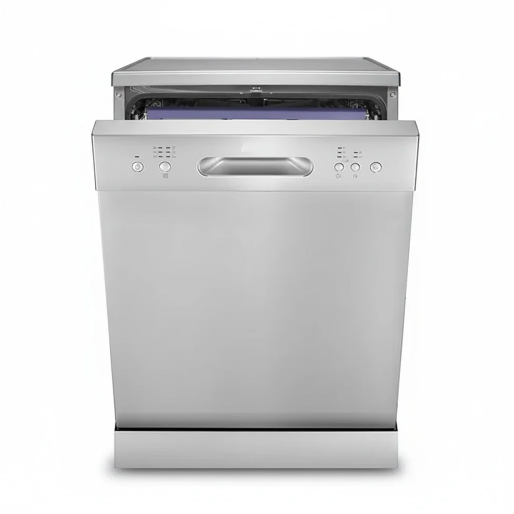 

Freestanding Dishwasher, 60cm Stainless Steel Dishwasher Machine, 598x604x845mm Energy Efficient Household Dishwasher, Home Use