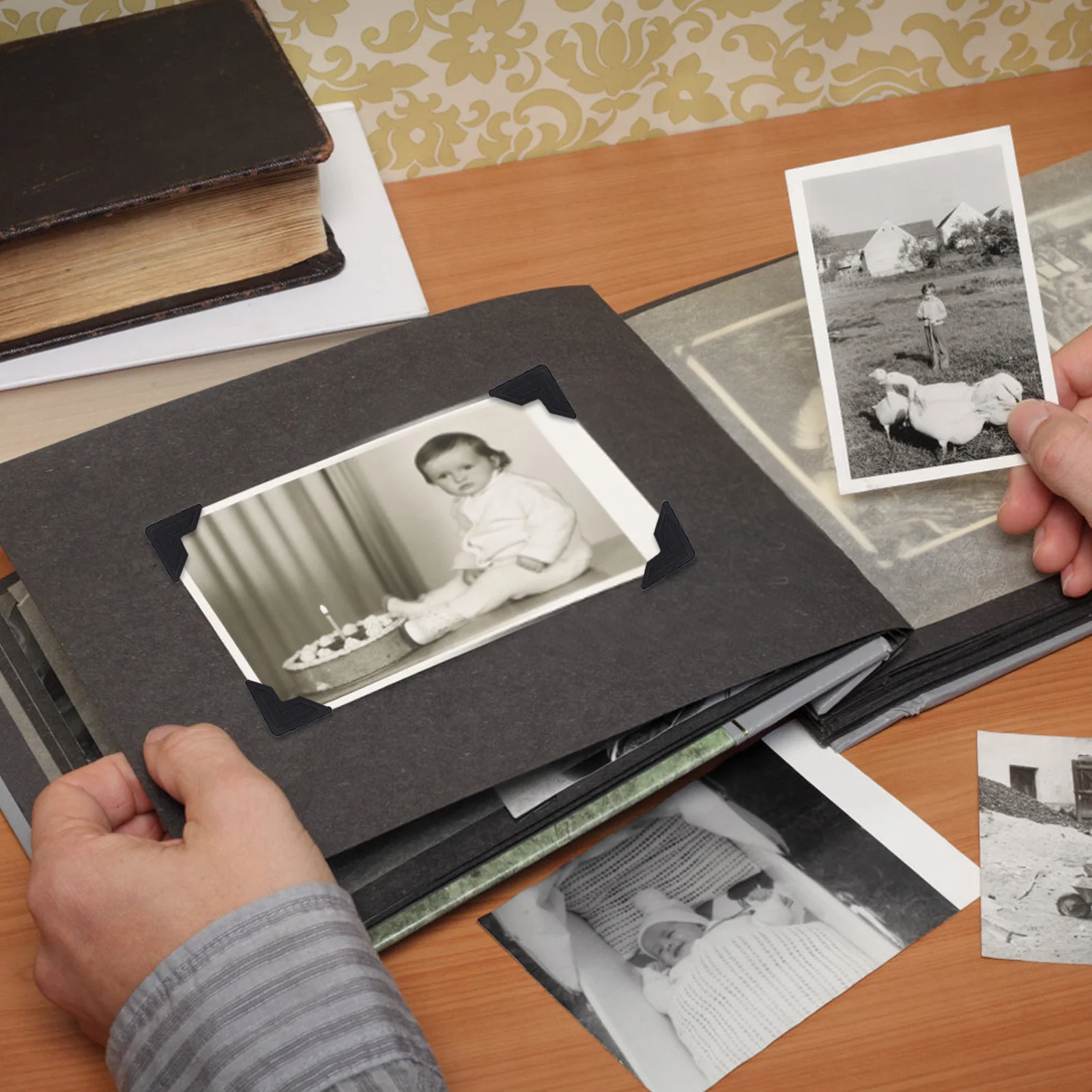 

10 Sheets Photo Album Corners Adhesive Picture Corners for Crafting Memory Book DIY Photo Projects Mounting Supplies