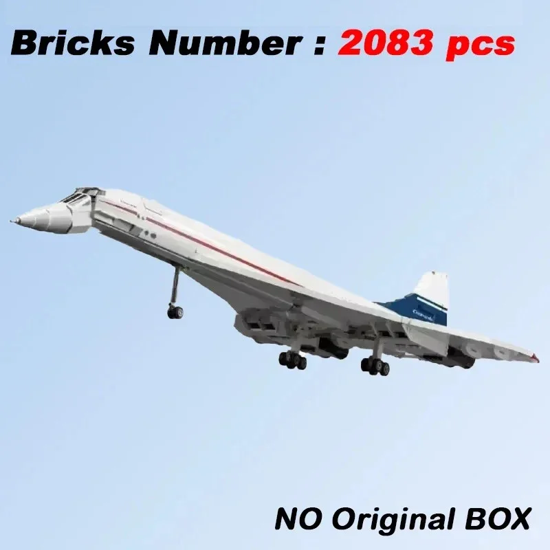 Concorde Airbus 2083 bloques de construcción técnicos 105cm modelo de avión ladrillo rompecabezas educativo juguetes para regalo de Navidad decoración del hogar