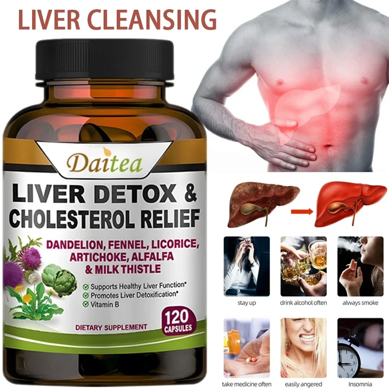 Vitamin B Silymarin & Dandelion Root Liver Health Support, Antioxidant Support, Detoxification, Cleansing, Immunity, Men & Women