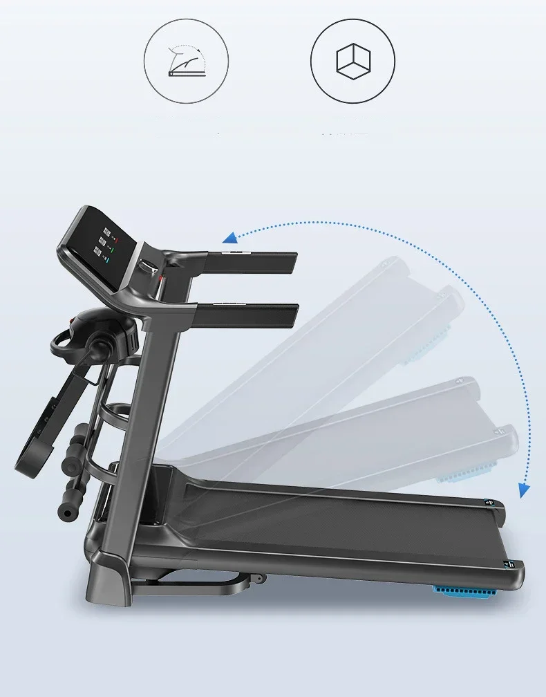 

Home Mini USE Treadmill HD COLOR SCREEN Foldable Running Gym Fitness Machine Electric Walking Professional Save Space Treadmill
