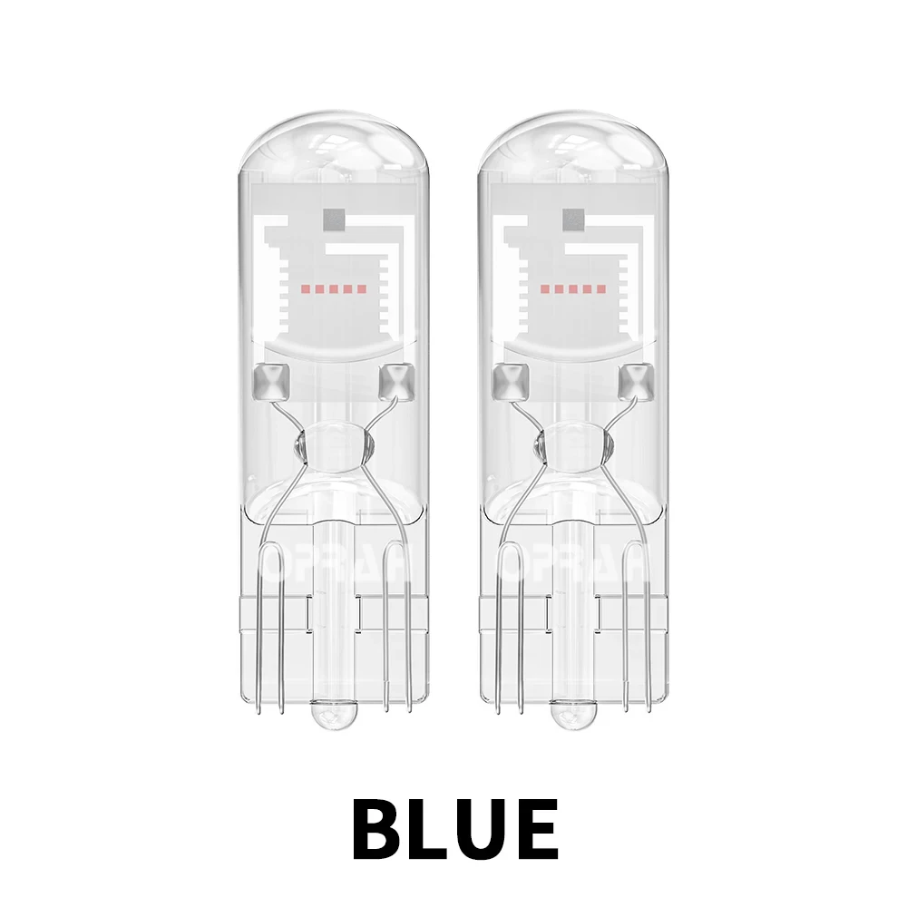 2X T10 W5W 194 T15 W16W Led-lampen Leeslampen COB Auto Remlicht Glas Saffier Drive-gratis Lichtkoepel Amber 12V Wit 6000K