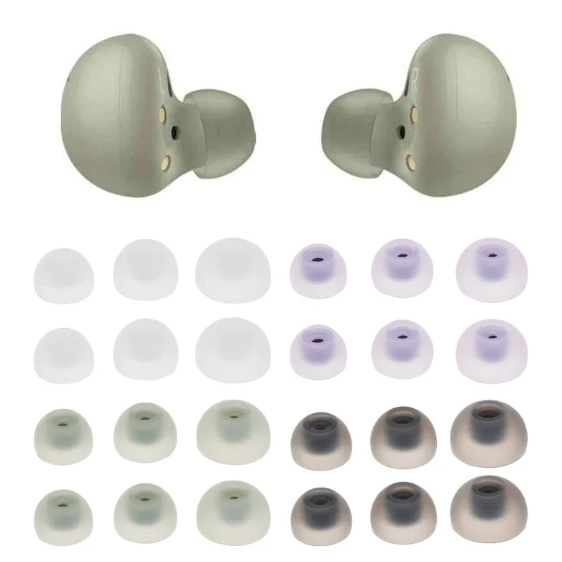 3Pairs Earbuds Cover In-Ear Tips Soft Silicone Ear Buds Accessories for SM-R177 Galaxy Buds2 Sports Earphone Eartips