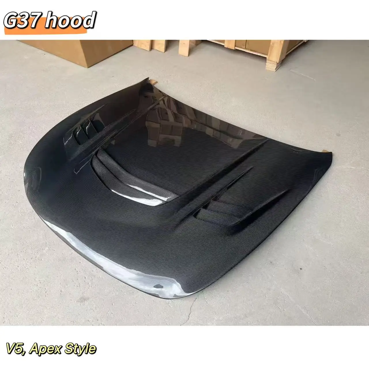 

MRD G37 Carbon Hood Apex V5 for Infiniti Q37 G25 G35 Sedan Coupe 2007-2013 Engine Cover Hood Bonnet Cover