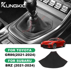 For Subaru BRZ ZD8 Toyota GR86 ZN8 2021 2022 2023 2024 Top Suede Car Manual Knob Gear Shift Boot RHD LHD Interior Accessories