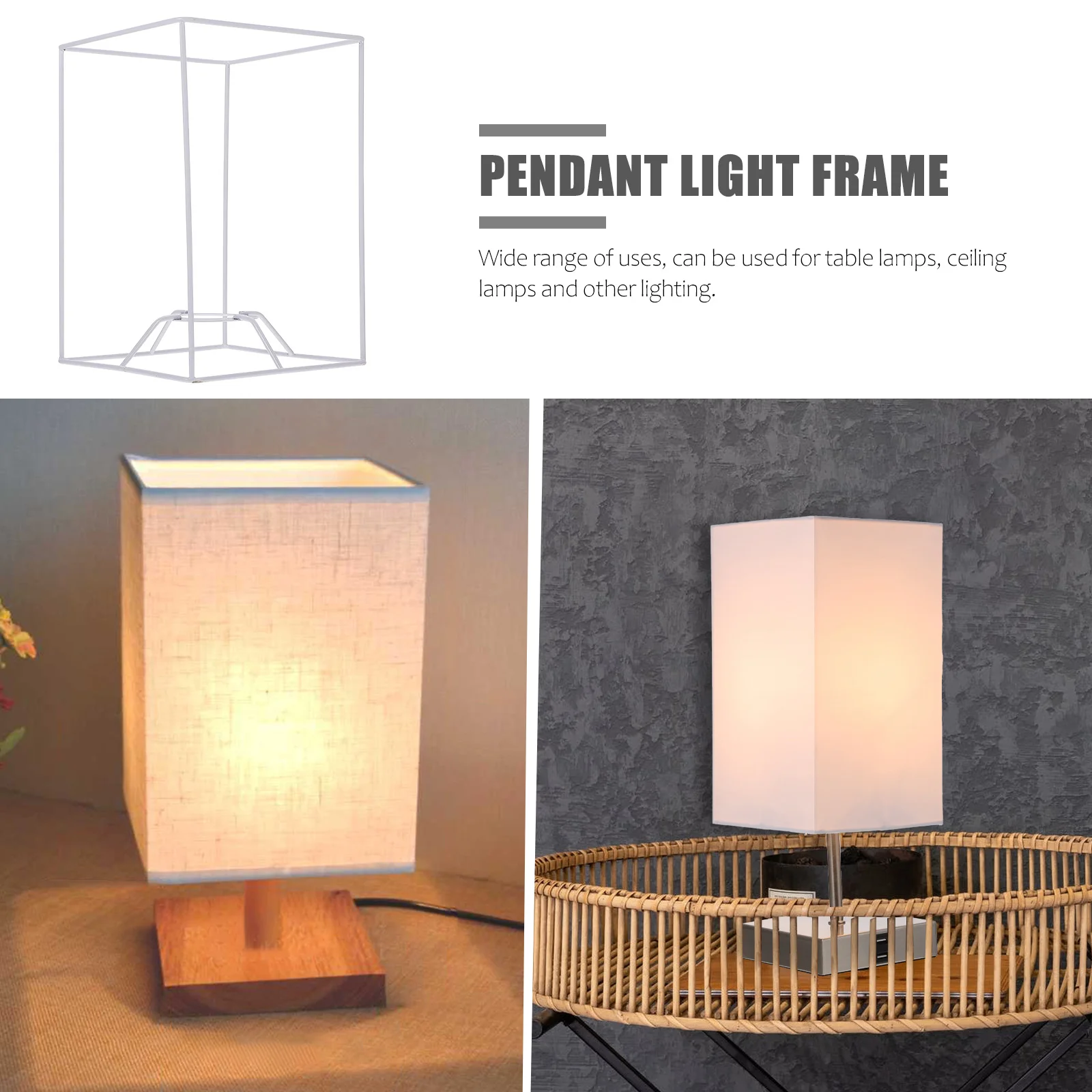 

1Pcs Lampshade Frame Iron DIY Bracket for Pendant Ceiling Table Lamp Shade Craft Holder Chandelier Fixture Support