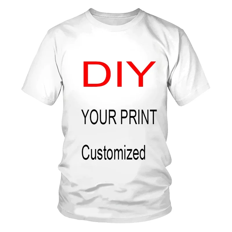 Custom Tshirt Front Back Print Professional Your Own Logo Text Photo Male Personalized Premium Gifts T-shirt EU Size Unisex Tops