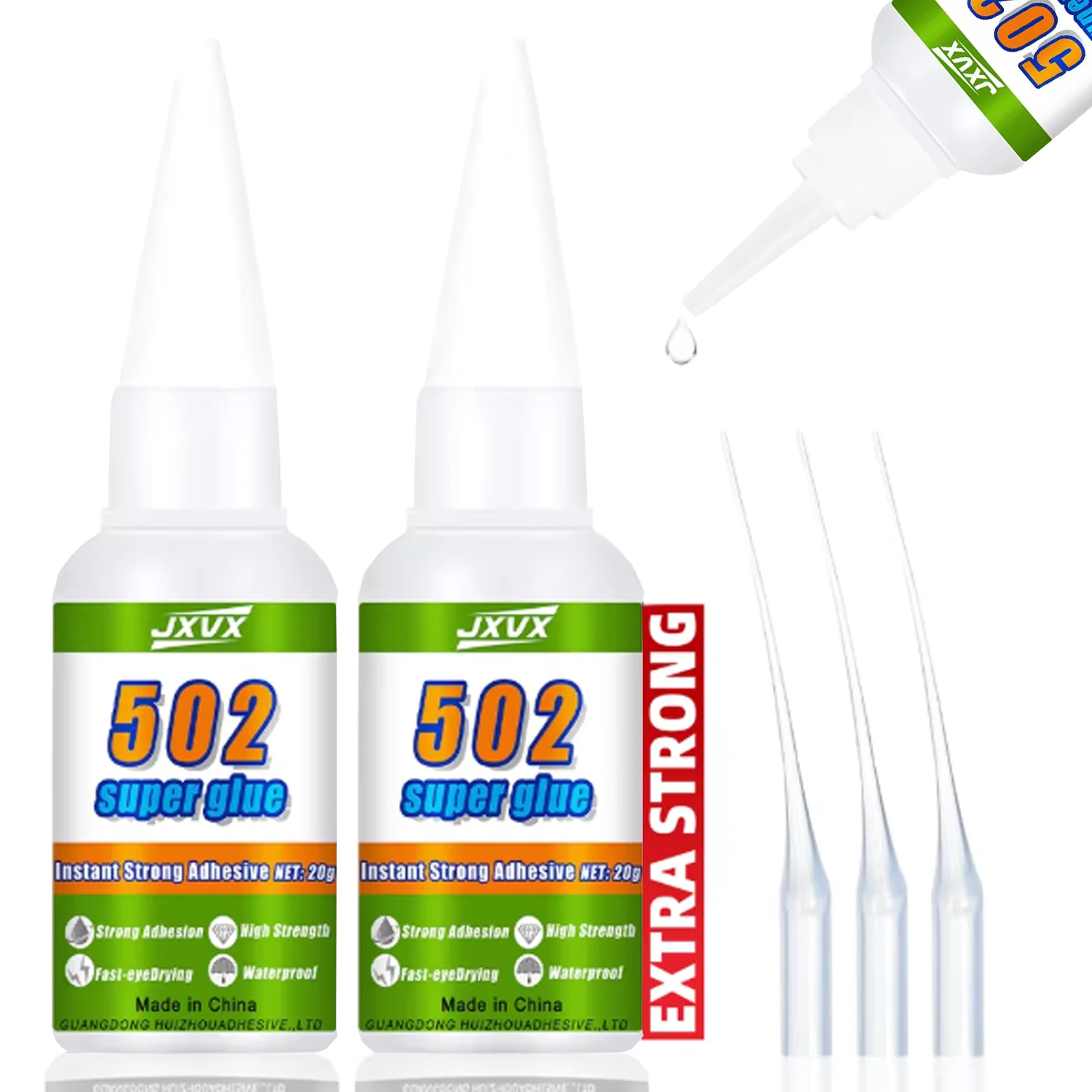 502 Super Strong Quick-Drying Adhesive, Professionally Used for Daily Repair of Toy Plastics, Is White, Transparent and Odorless