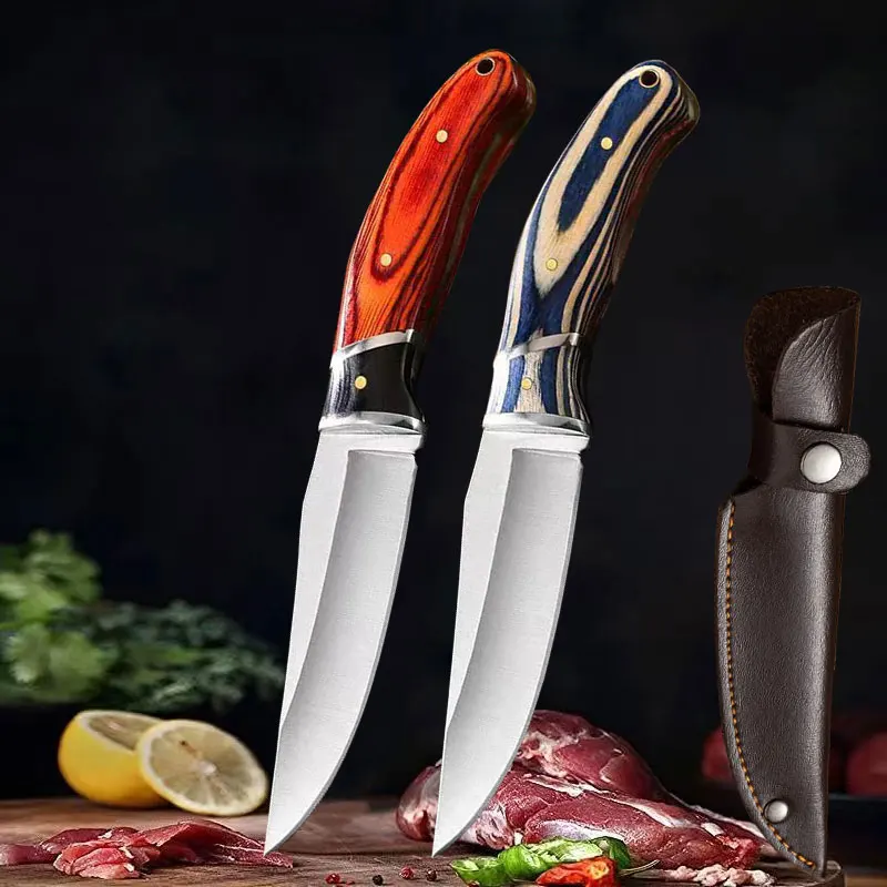 1pc Stainless steel kitchen knife Boning knife Chef\'s knife Cooking barbecue meat cleaver Paring knife Kitchen utensils