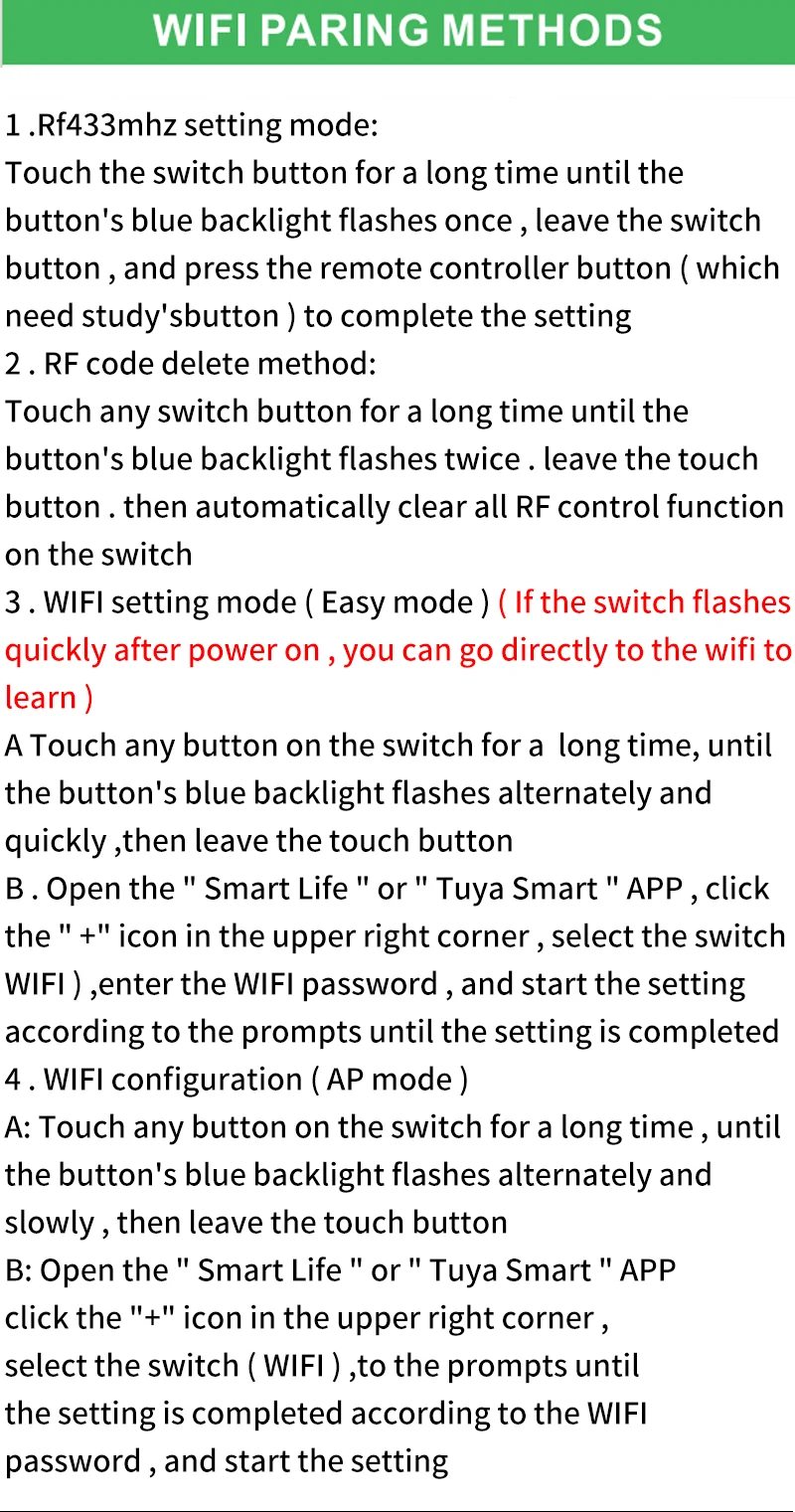 Kompatibel mit Tuya APP US WiFi Smart Wandschalter RF433 1/2/3/4-fach Ohne Neutralleiter LED-Lichtschalter Smart Home Alexa Google Home – Detail 15