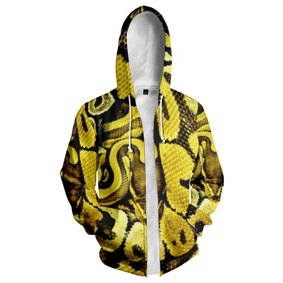 

Coats Snake Skin Pattern Hoodie Cosplay Costume Men Jacket Sweatshirts