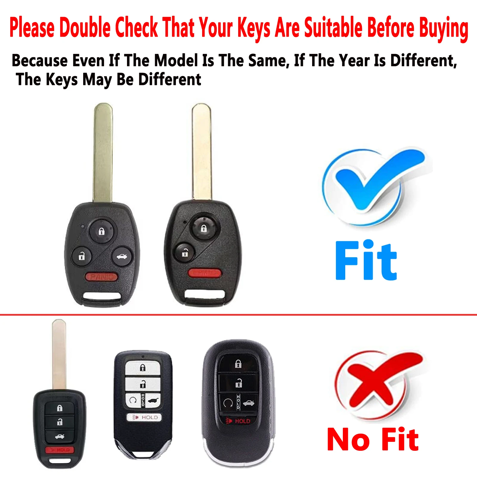 Key Fob Cover Case Compatible with Honda Accord Civic Cr-V Cr-Z Fit Odyssey Crosstour Accessories