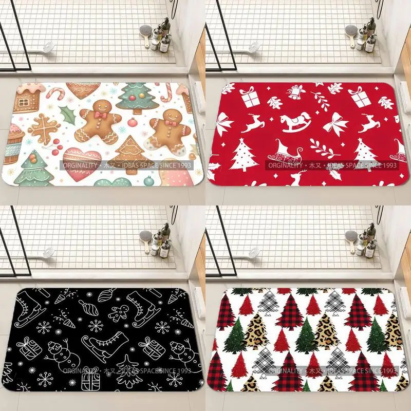 

Cute Christmas Pattern Mat Living Room Decoration Home Sofa Non-Slip Carpet Study Bedroom Tatami Children'S Soft Floor Mat