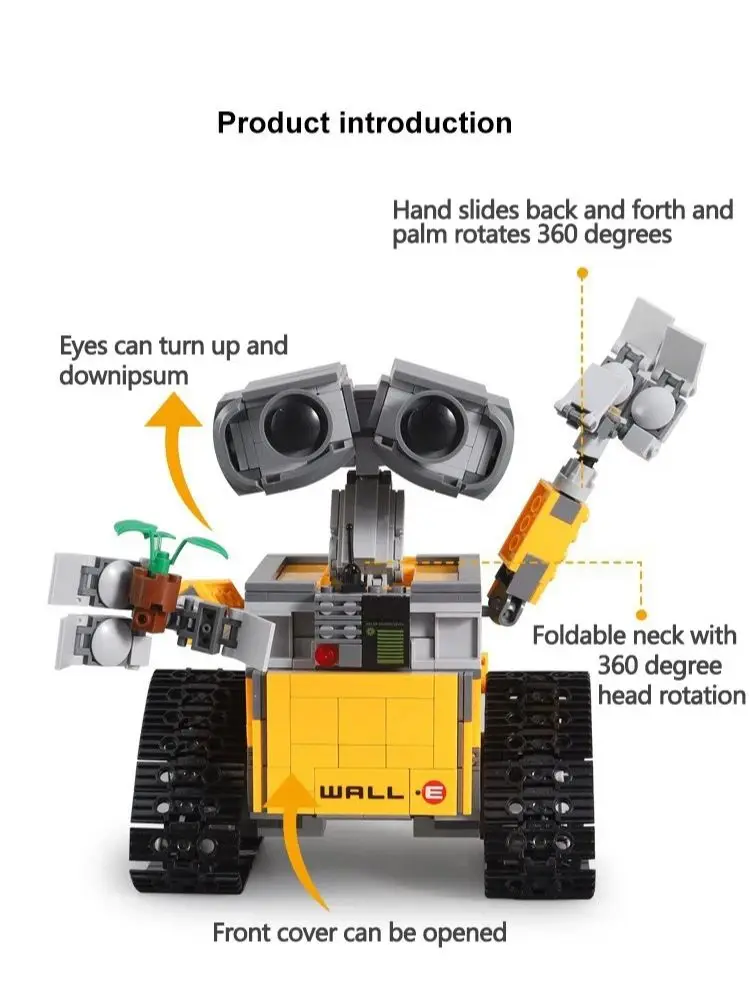 Chaud 687 pièces créatif mur E Robot MOC blocs de construction 21303 bricolage modèle décoration de la maison cadeau jouets pour enfants adultes