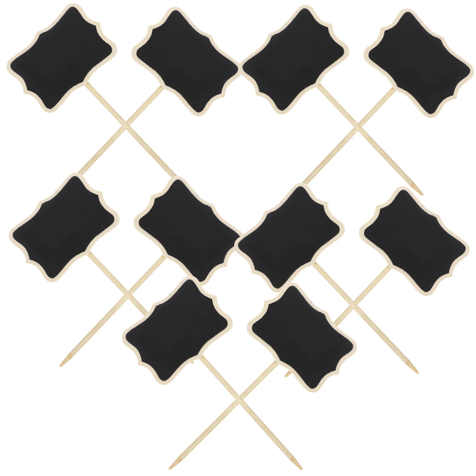 10 Buah Papan Tulis Mini dengan Penyangga, Papan Pesan untuk Dekorasi Rumah dan Taman, Label Tanaman, Papan Tulis Mini, Label Harga Papan Tulis