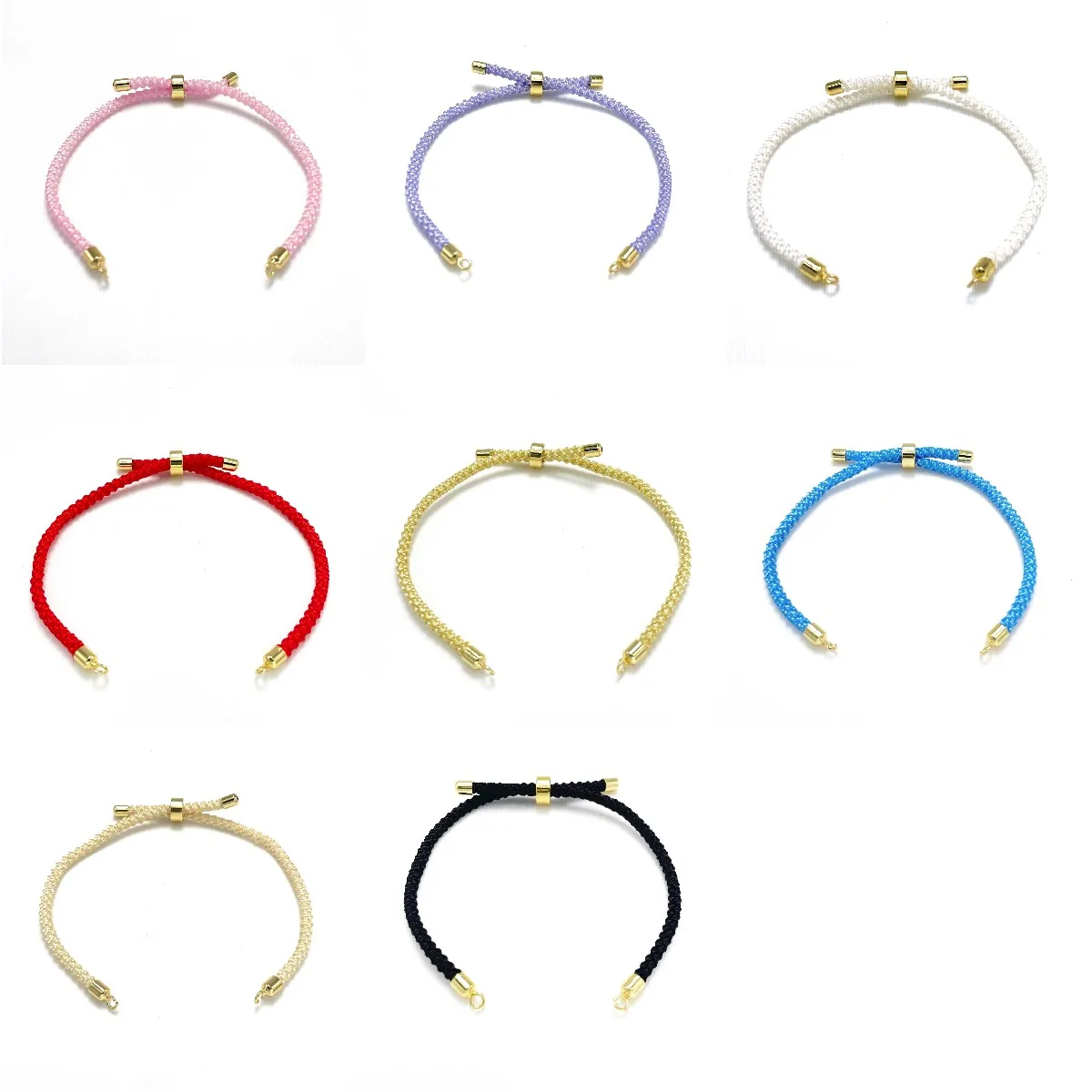 10Pcs 3mm Adjustable Nylon Twisted Cord Bracelet Braided For DIY Bracelet Jewelry Making Accessories