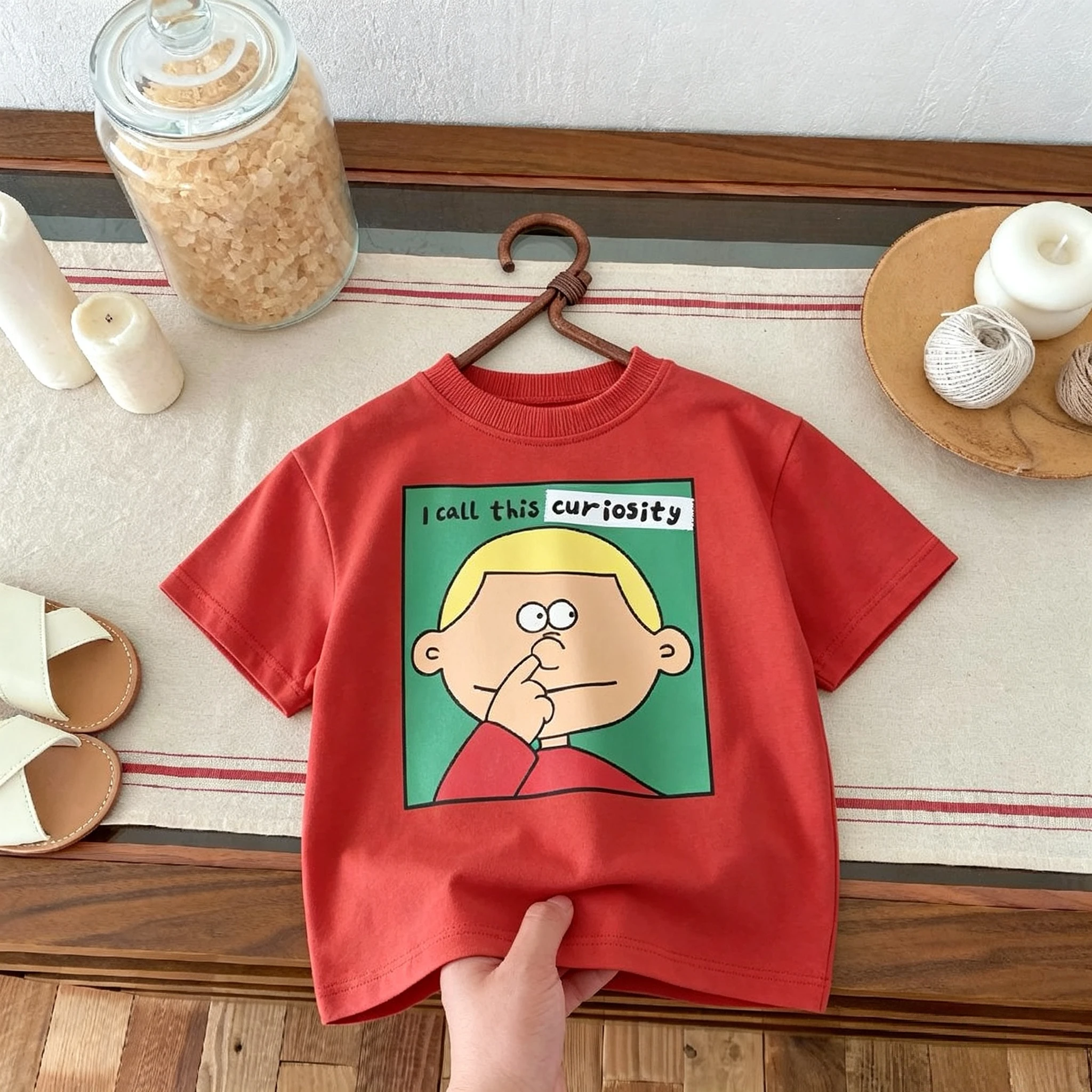 1-7 Age Children's Clothes Cartoon T-shirt Fashion Casual Versatile Kids Summer Short Sleeve Tees Tops Toddler Costume T Shirts