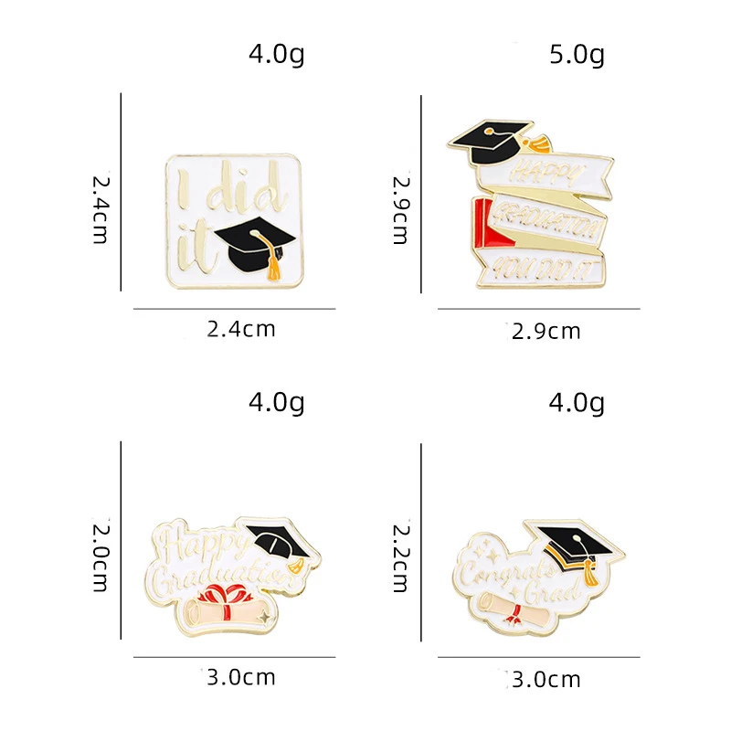 Parabéns Grad broches para estudantes, coleção graduação, alfinetes de esmalte, eu sou isso, chapéu do médico, presente, novo