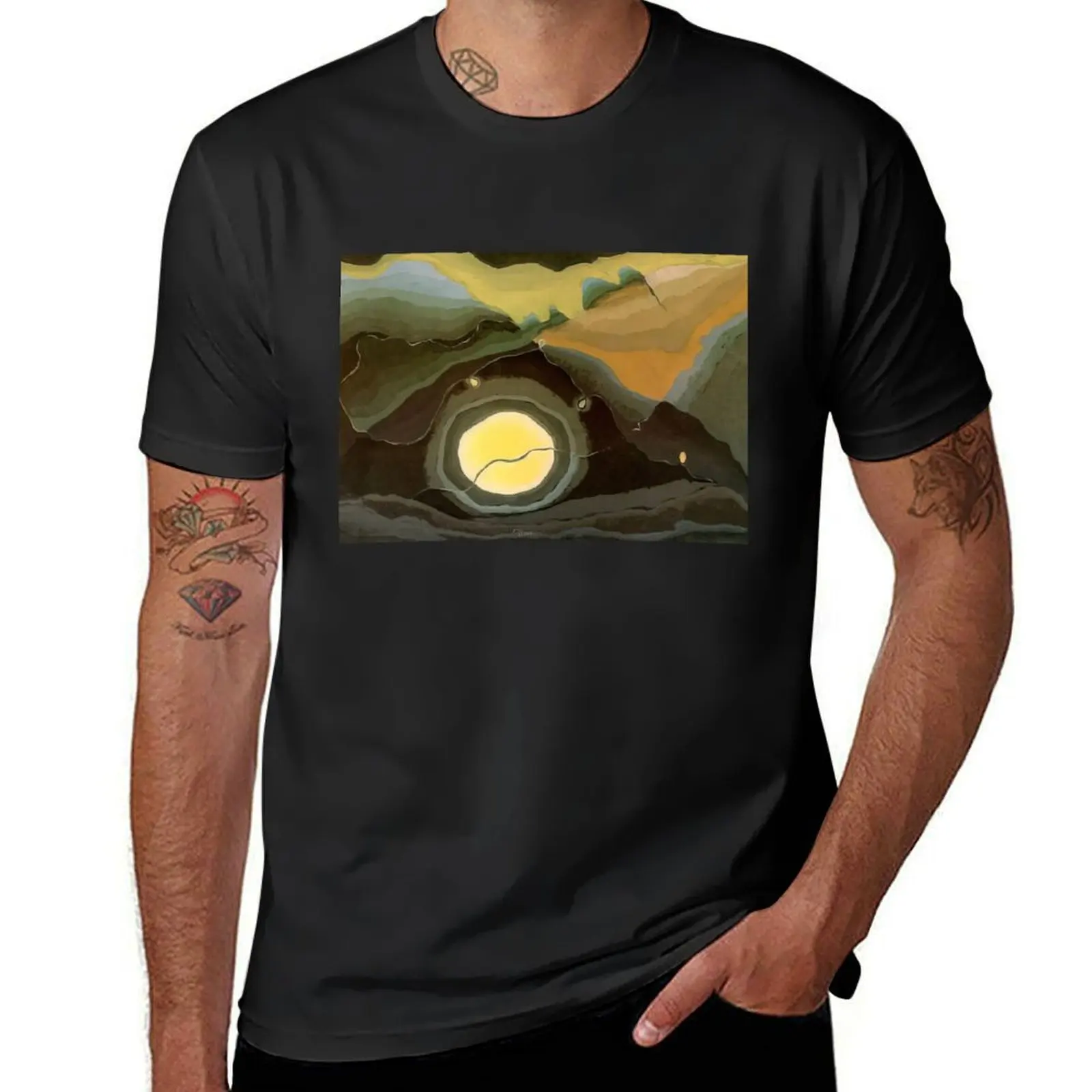 Arthur Dove - Me and the Moon - 1937 T-Shirt plain customizeds new edition mens workout shirts