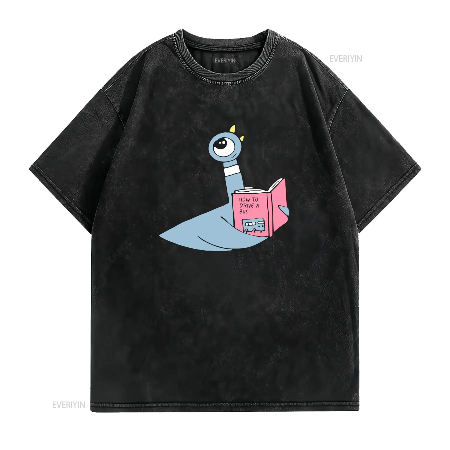 Driven To Read Pigeon Library Reading Books Reader T Shirt  vintage Washed Breathable Casual Unisex Slightly Versatile