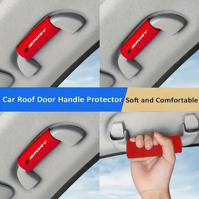 4 stks Universele Auto Handvat Covers Zachte Beschermhoes Autodak Handvat Cover Auto-interieur Accessoires Voor Alle Auto's