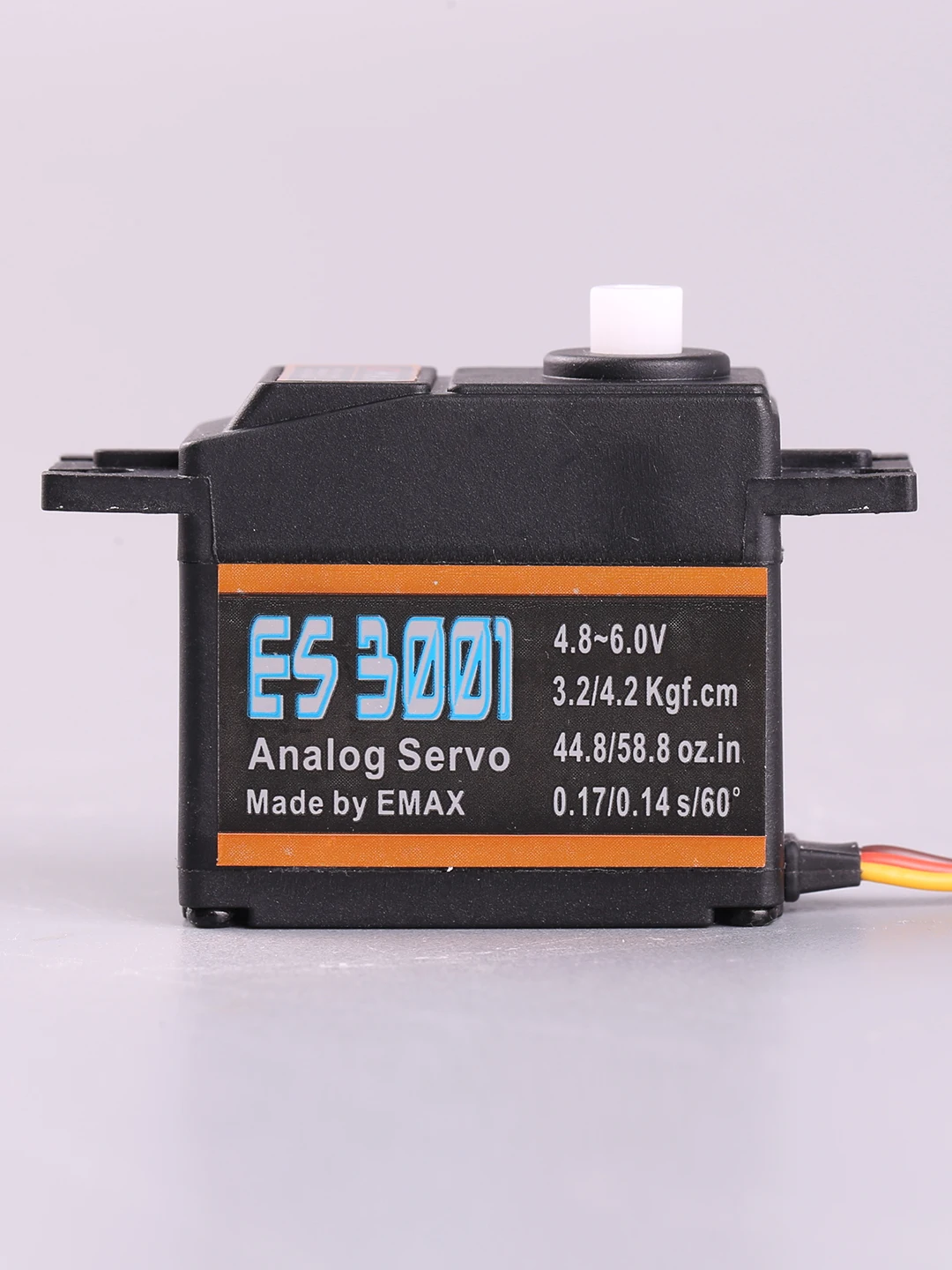 EMAX-Servo analógico padrão para helicóptero RC, engrenagem de plástico, barco, avião, ES3001, 4.8-6.0V, 43g