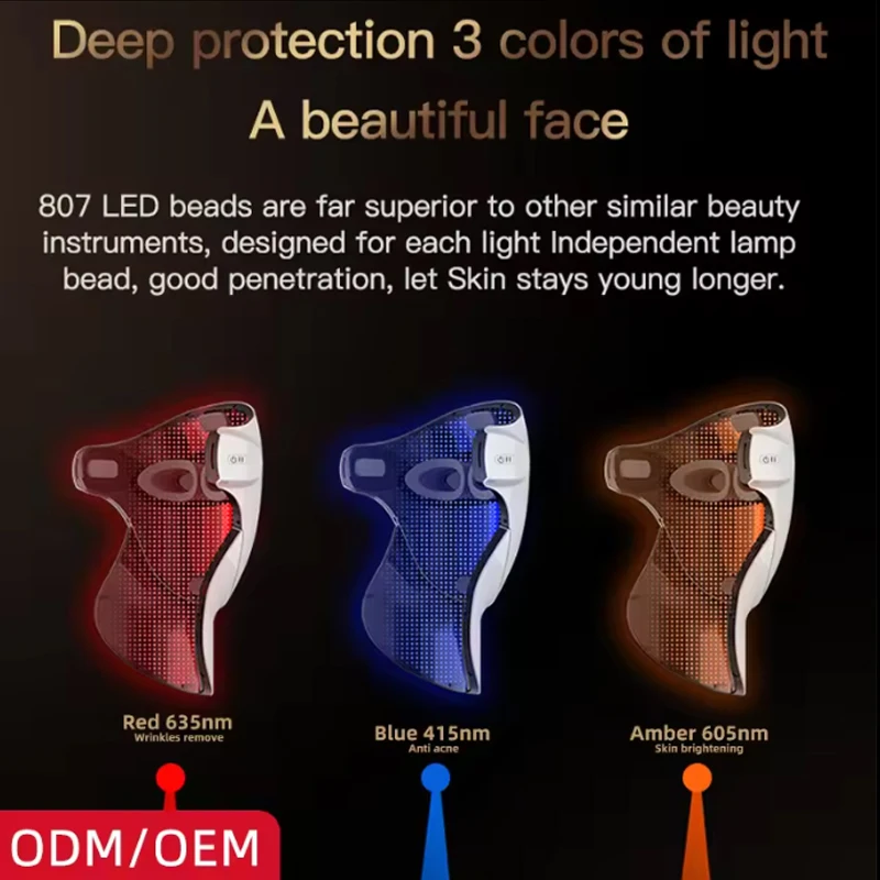 Les Producits De beautes 3 Couleurs Masque Facials Pour Liminations Des Rides Products De Soina De Visages