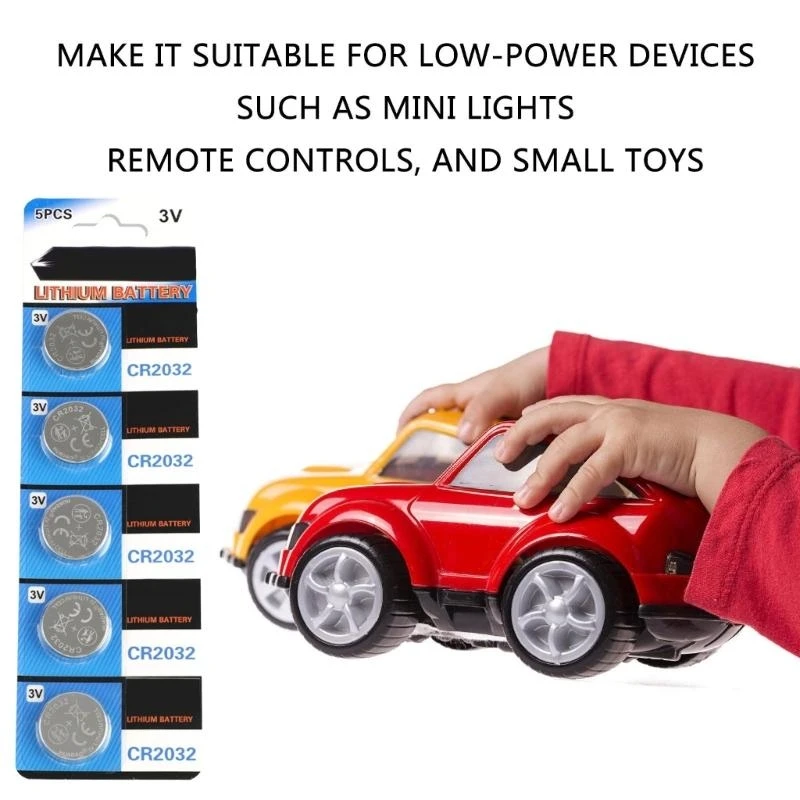 090F 5/10PCS CR2032 버튼 셀 배터리 3V 시계 계산기를위한 리튬 배터리