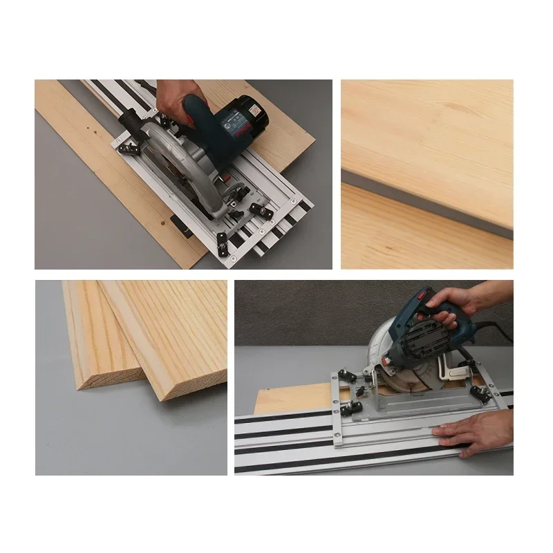 2x1.4m Guide Rails Tracks + Universal Base for Circular Saw, Track Saw, Plunge Saw, Woodworking