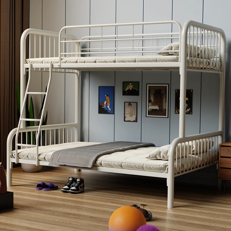 

The wrought iron beds in the dormitory are bunk iron beds up and down