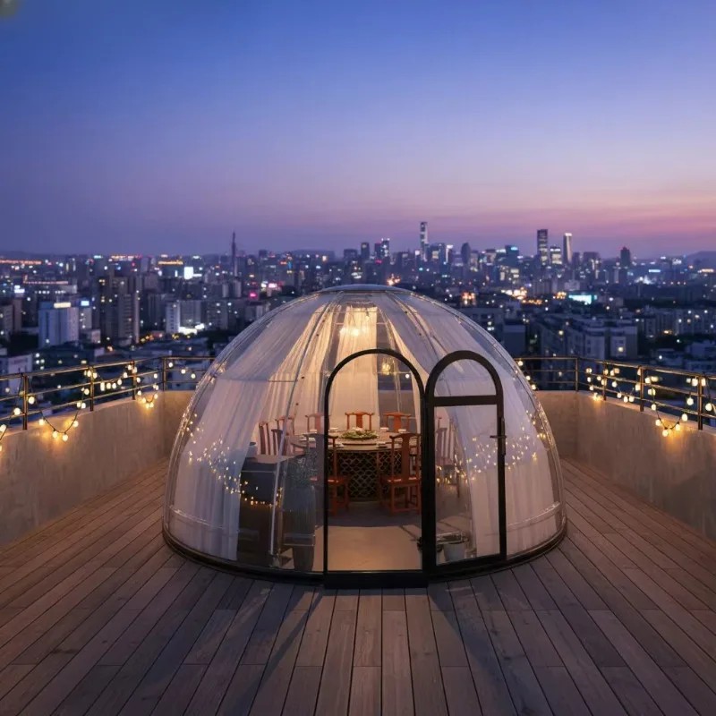 Factory Price Transparent Bubble Dome Tent Star House Starry Sky Cabin House Polycar bonate Home Starry Sky Bubble House