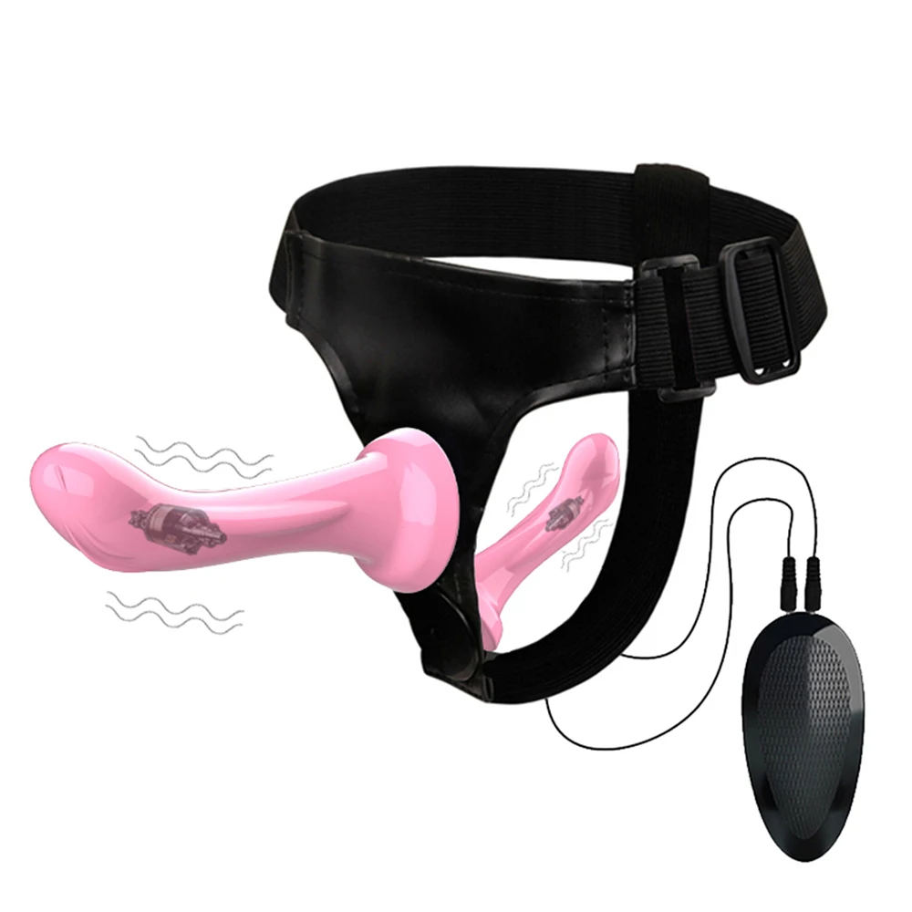 2026 New Upgrade Double Dildo Vibrators For Lesbian Bondage Harness Strap On Sex Toys For Women Lesbian Adult Sex Products